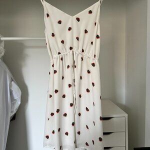 Babaton - Mini Dress - White with Flowers - Size Small